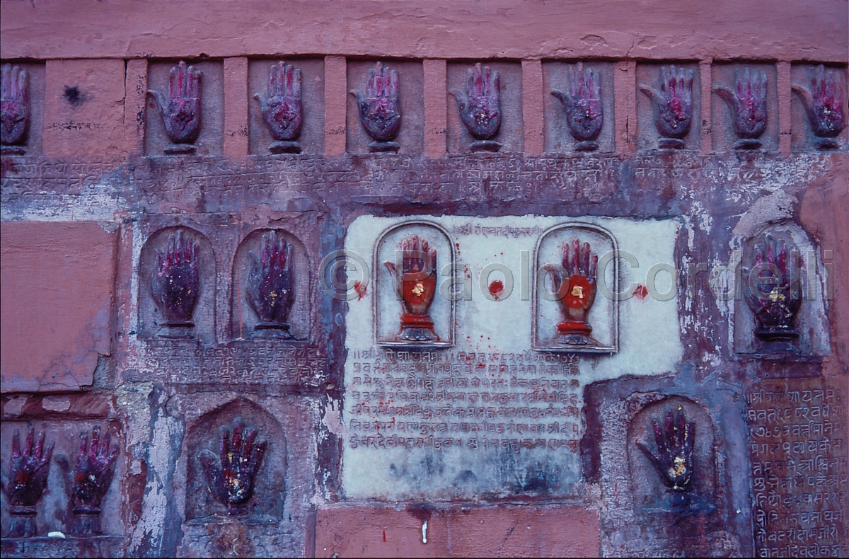 Sati marks at the Junagarh Fort, Rajasthan, India
 (cod:India 39)